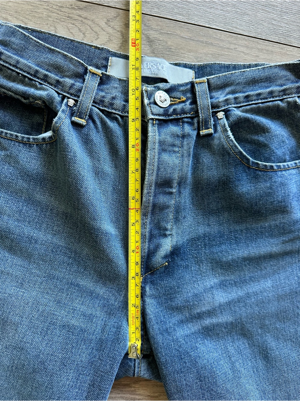 Versace Women's Straight Leg Jeans in Medium Blue Denim - Picture 10 of 12